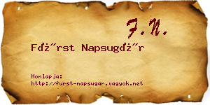 Fürst Napsugár névjegykártya